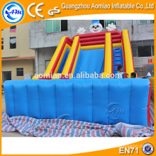 Outdoor cheap giant inflatable double lane slip n slide for adults